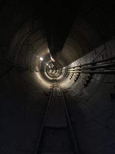 Première image du tunnel d'elon musk et de son entreprise the boring company